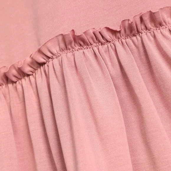 NEW Dusty Rose Ruffled Long Sleeve Top - Picture 5 of 5